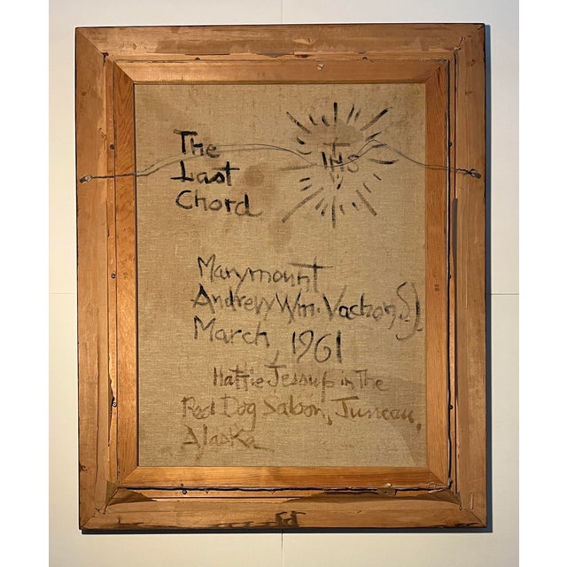 1961 Oil on Canvas Painting “The Last Chord" by Andrew William Vachon s.j. For Sale In Los Angeles - Image 6 of 6