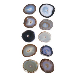 Mid-Century French Stone Coasters, Set of 10 For Sale