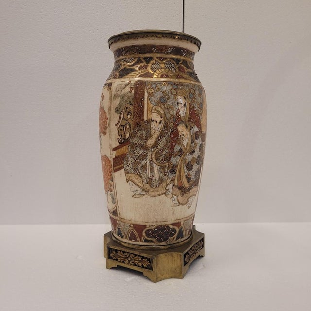 Japanese Vase with Ormolu and Satsuma Porcelain, 1880 For Sale - Image 12 of 17