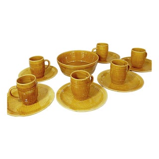 Sauerkraut Tableware from Gien France, Set of 13 For Sale