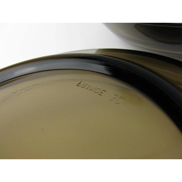 Vintage 1970s Vereco France Smoke Brown Glass Dinnerware Set - 40 Pieces For Sale - Image 12 of 12