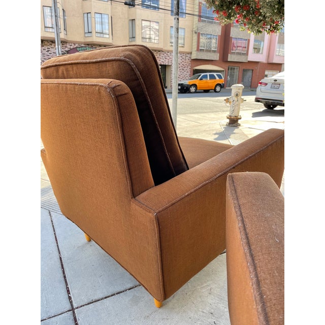 Mid Century Sofa & Two Chairs in Cocoa Brown For Sale - Image 11 of 11