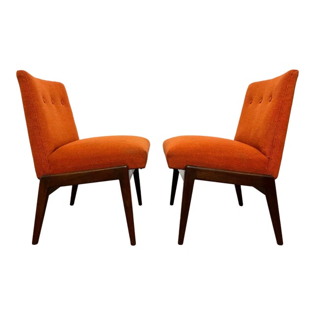C. 1950s Jens Risom C-220 Lounge Chairs - a Pair For Sale