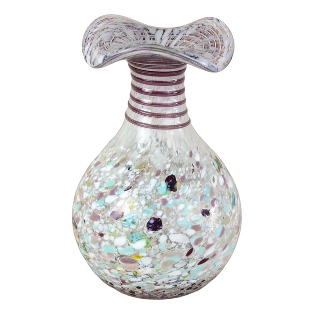 Mid-Century Murano Glass Vase, Italy, 1950s For Sale