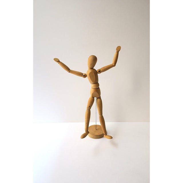 Articulating Wood Model Figure Sculpture For Sale - Image 10 of 12