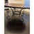Brown Vintage Heavy Iron & Mahogany Round Dining Table For Sale - Image 8 of 11
