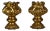 Pair of Vintage Salvaged Italian Gilt Carved Wood Candle Holders For Sale