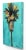 Verdigris Breeze - Turquoise Sky Colorful Palm Tree Original Artwork by Kathleen Keifer For Sale In Los Angeles - Image 6 of 9