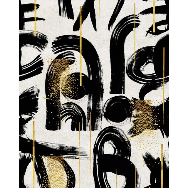 Gestural Abstraction Wallpaper - Set of 3 Rolls For Sale