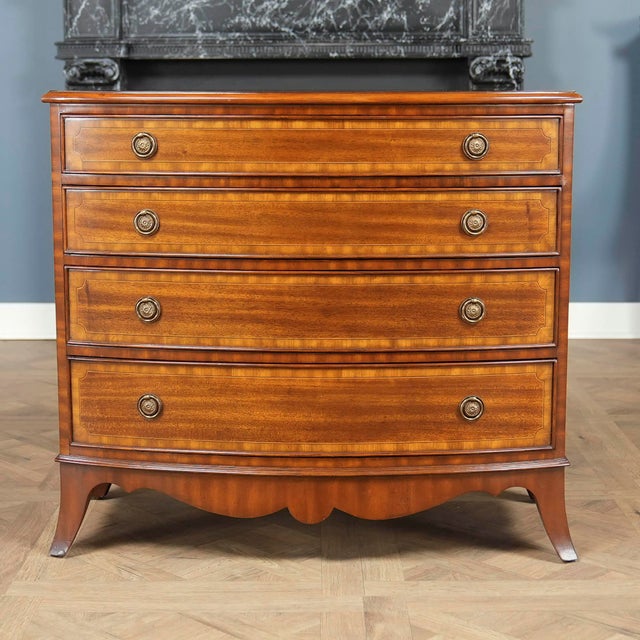 Wood Nvin0620 Vintage Maitland Smith Banded Chest of Drawers For Sale - Image 7 of 18