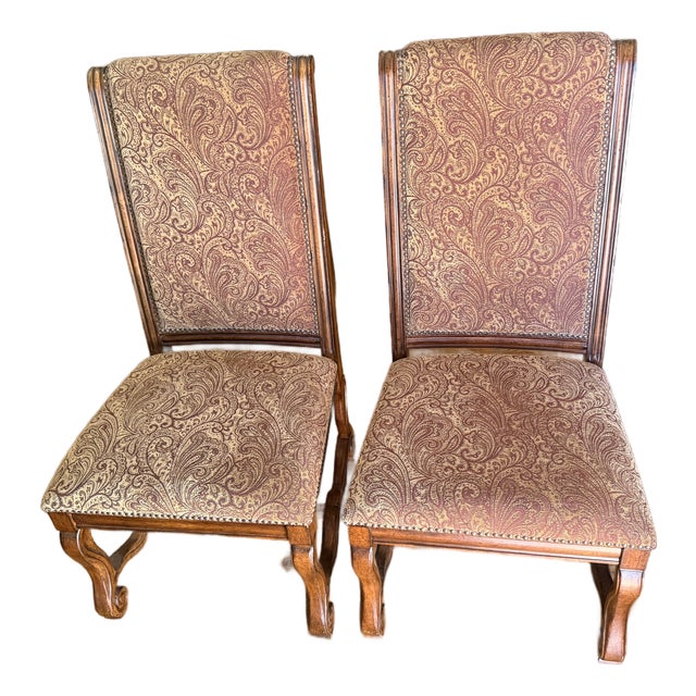 1960s Spanish Revival Wooden Chairs (Set of 2) For Sale