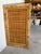 Vintage Coastal Woven Rattan Wrapped Cabinet With Wood Trim & Glass For Sale - Image 9 of 12