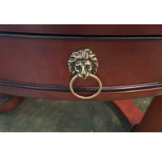 Ebony 1990s Century Furniture Biedermeier Style Mahogany Desk For Sale - Image 8 of 9