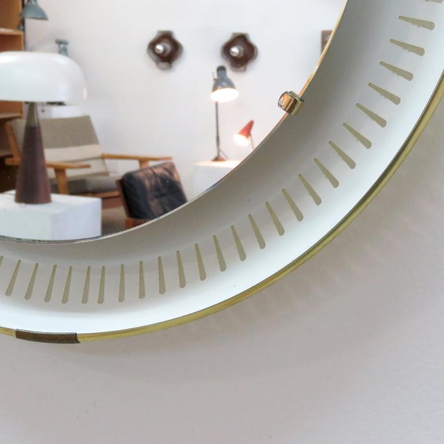 Metal German Lighted Mirror by Hillebrand, 1960 For Sale - Image 7 of 10