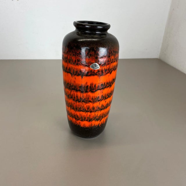 Vintage German Pottery Fat Lava Vase by Ü-Keramik WGP, 1970s For Sale - Image 3 of 16