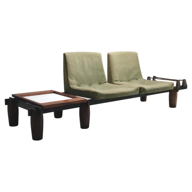 Modular Sofa in Steel and Fabric attributed to Jorge Zalszupin in Hardwood, Brazil, 1960s For Sale - Image 13 of 13