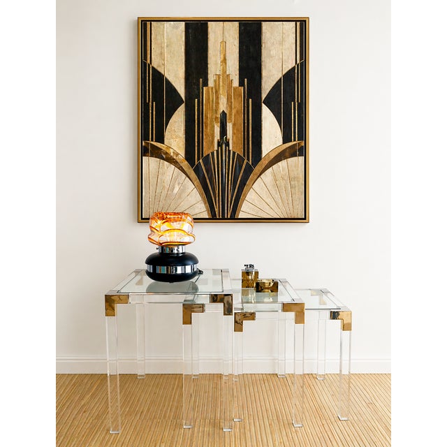 Methacrylate Nesting Tables, 1980s, Set of 3 For Sale - Image 9 of 10