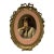 19th Century KPM Quality Portrait Painting on Porcelain of Gypsy Woman in Gilt Metal Frame For Sale