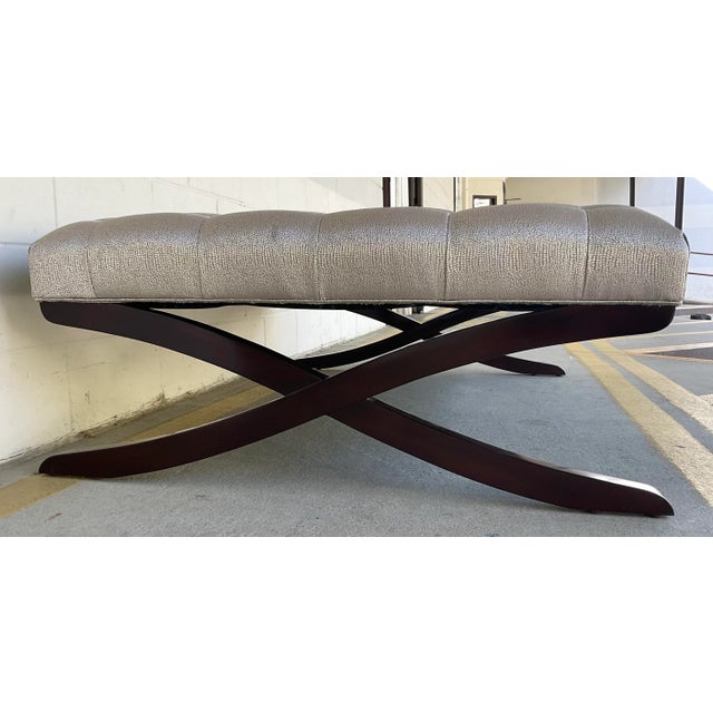 2020s Christoper Guy Custom French Connection Tufted Cocktail Ottoman For Sale - Image 5 of 7