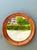 Late 20th Century Vintage Round Wood Frame Mirror For Sale - Image 5 of 12