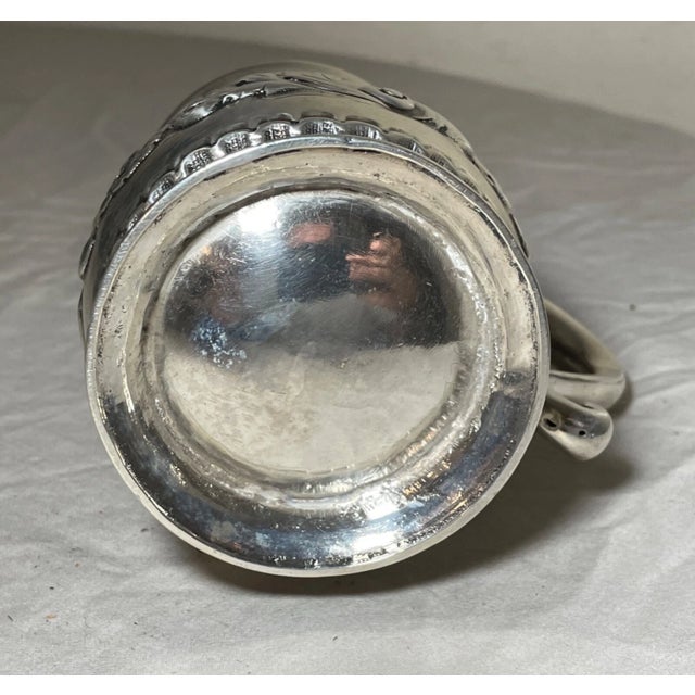 Antique 18th Century Irish Dublin Tooled Sterling Silver Chased Mug Cup Stein For Sale - Image 15 of 15