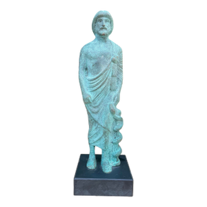 Late 20th Century Asclepius Ancient Greek God of Medicine Healing Statue