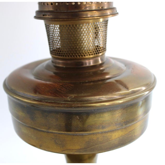 1920s Vintage Aladdin Model 12 Electrified Oil Table Lamp With Swirled Glass Shade, Mantle For Sale - Image 5 of 18