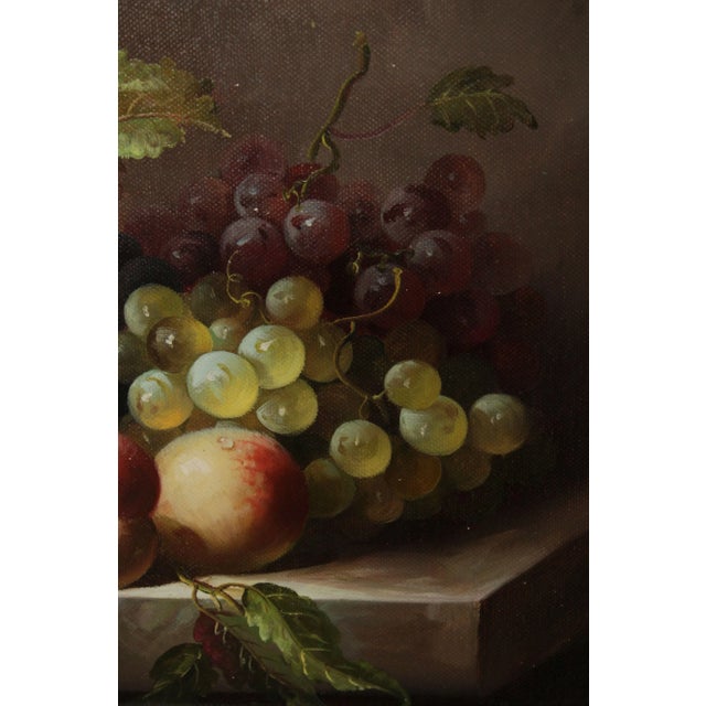 Custom Framed Oil on Canvas Still Life, Signed For Sale - Image 10 of 12