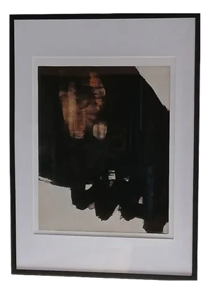 Pierre Soulages, Abstract Composition, Outrenoir, 2020, Print