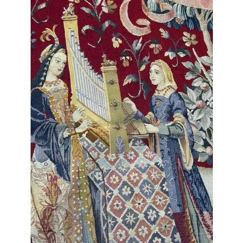 Antique French Handwoven Aubusson Tapestry, 1940s For Sale - Image 18 of 18