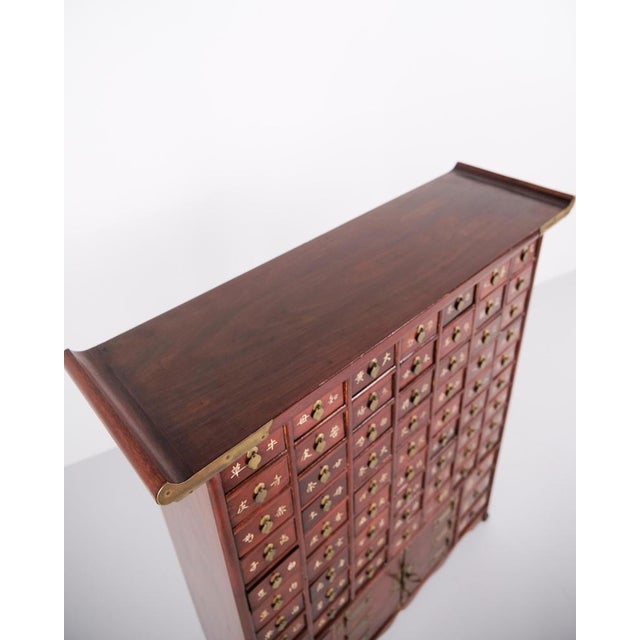 Antique Apothecary Cabinet with Drawers in Dark Wood, 1890s For Sale - Image 10 of 15