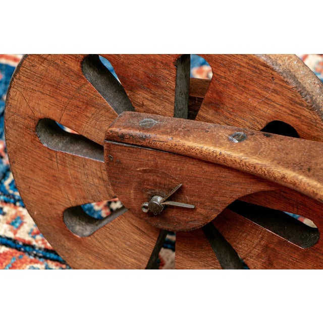 Antique French Walnut Child’s Garden Wheelbarrow For Sale - Image 12 of 16