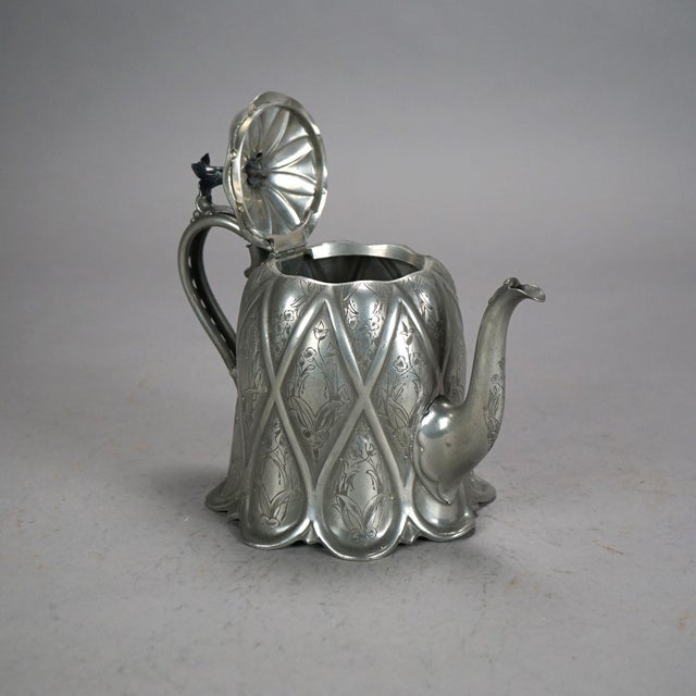 4 Piece Antique Silver Plated Tea Set, Circa 1890 For Sale - Image 6 of 12