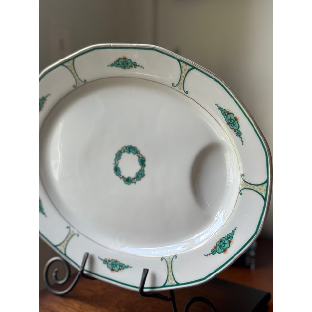 Art Deco Rare 1925 Paris Expo Art Deco Limoges Porcelain "Bombay" Platter by Marcel Goupy For Sale - Image 3 of 5