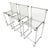 Modernist Italian White Steel Wire Counter Stools, 1970s, Set of 3 For Sale