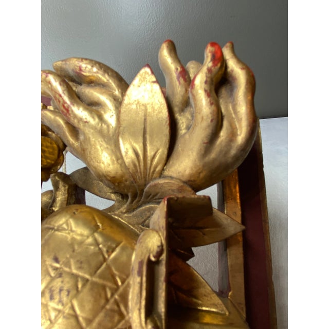 Antique Chinese Carved Gilt Panel For Sale - Image 10 of 12