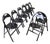 Tric Folding Chairs in Black Lacquered Beech by Achille & Pier Giacomo Castiglioni for Bernini, 1960s, Set of 8 For Sale