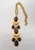 Vintage Signed Les Bernard Cabochon Faux-Brown Agates Pendant Necklace For Sale - Image 9 of 11