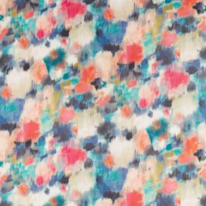 Harlequin Exuberance Fabric in Teal / Fuchsia / Mandarin