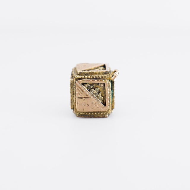 Metal Antique Victorian / Aesthetic Movement Gold-Filled Bracelet Charm or Watch Fob For Sale - Image 7 of 11