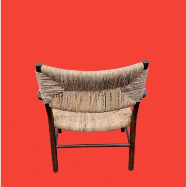 Charlotte Perriand Vintage Woven Rush Lounge Chair in the Style Mel Smilow For Sale - Image 4 of 10