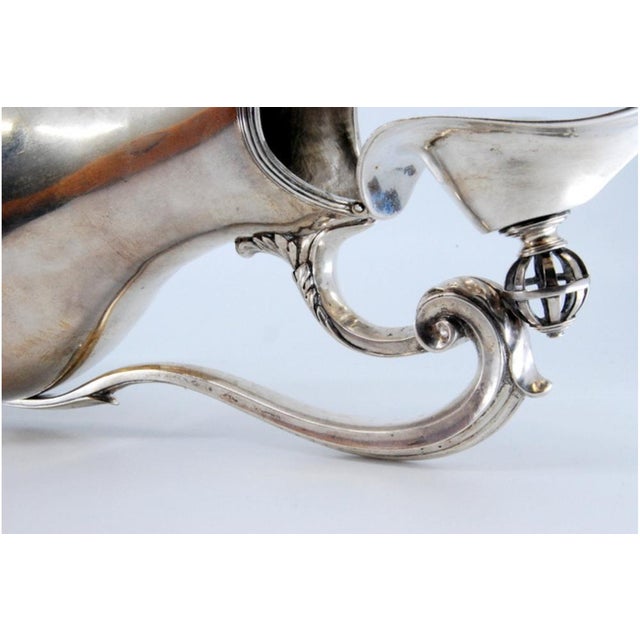 Smooth Silver Jug with Knob on Hinged Lid, in Good conditions.