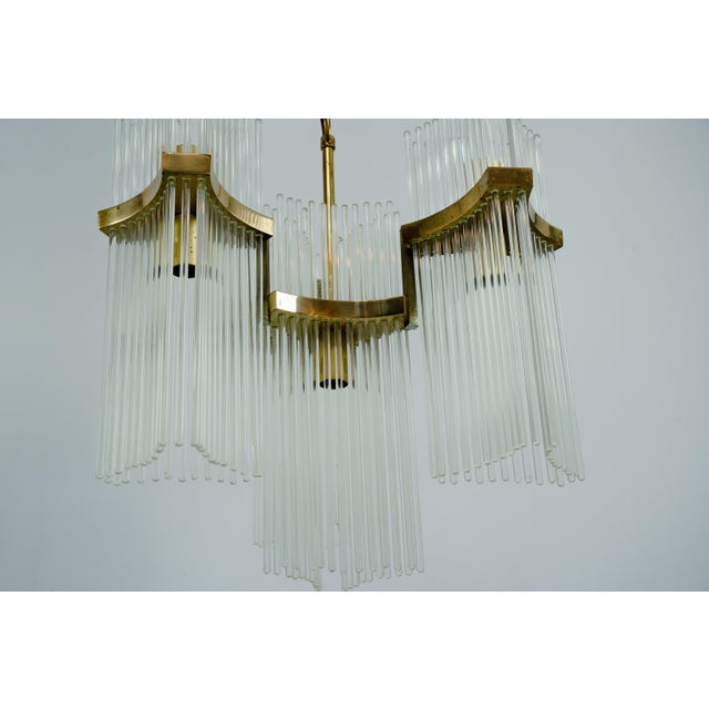 Brass and Glass Chandeliers by Gaetano Sciolari, Italy, 1970s, Set of 2 For Sale - Image 14 of 18