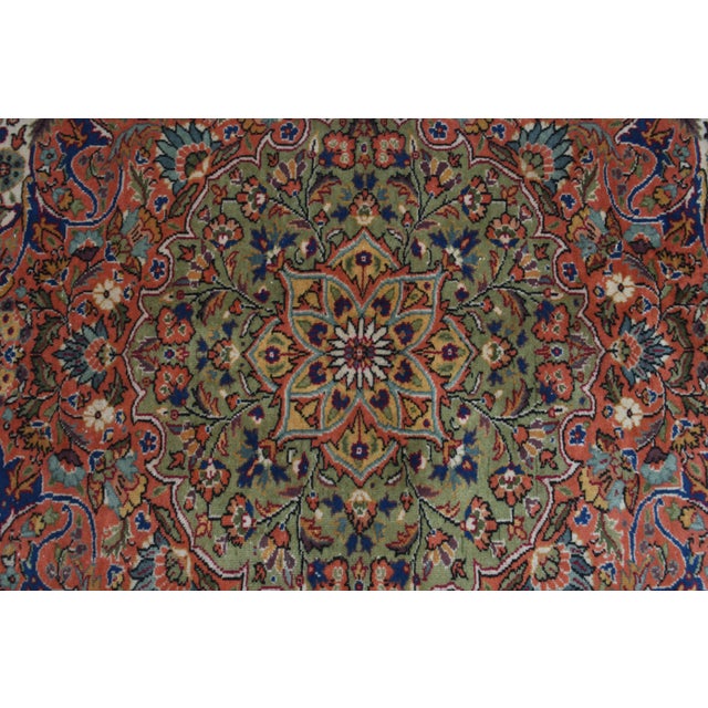 1960s Vintage Persian Handmade Wool Cotton Light Red Area Rug For Sale - Image 9 of 11