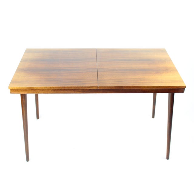 Mid-Century Modern Extendable Walnut Dining Table from Mier, Czechoslovakia, 1960s For Sale - Image 12 of 12