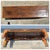 Wood Vintage Asian Carved Elm Wood 46” Long Bench Accent Table Window Seat Plant Stand For Sale - Image 7 of 10