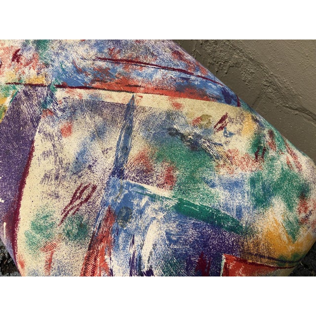 Postmod Upholstered Parsons Style Waterfall Bench For Sale - Image 10 of 10