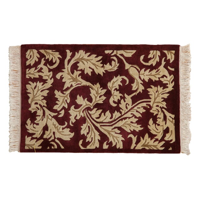 Textile Vintage Contemporary Indian Arts and Crafts Design Rug Mat - 2'1" X 3' For Sale - Image 7 of 7