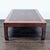 Ming Style Coffee Table With Herringbone Pattern Rattan Insert For Sale - Image 4 of 6