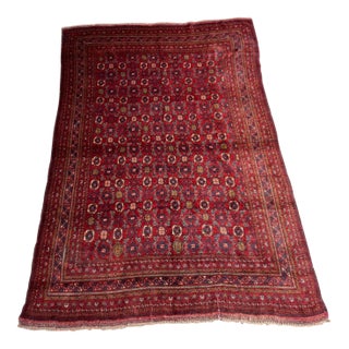 Vintage Turkmen Tribal Rug - 6'4 X 9'2 For Sale